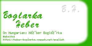 boglarka heber business card